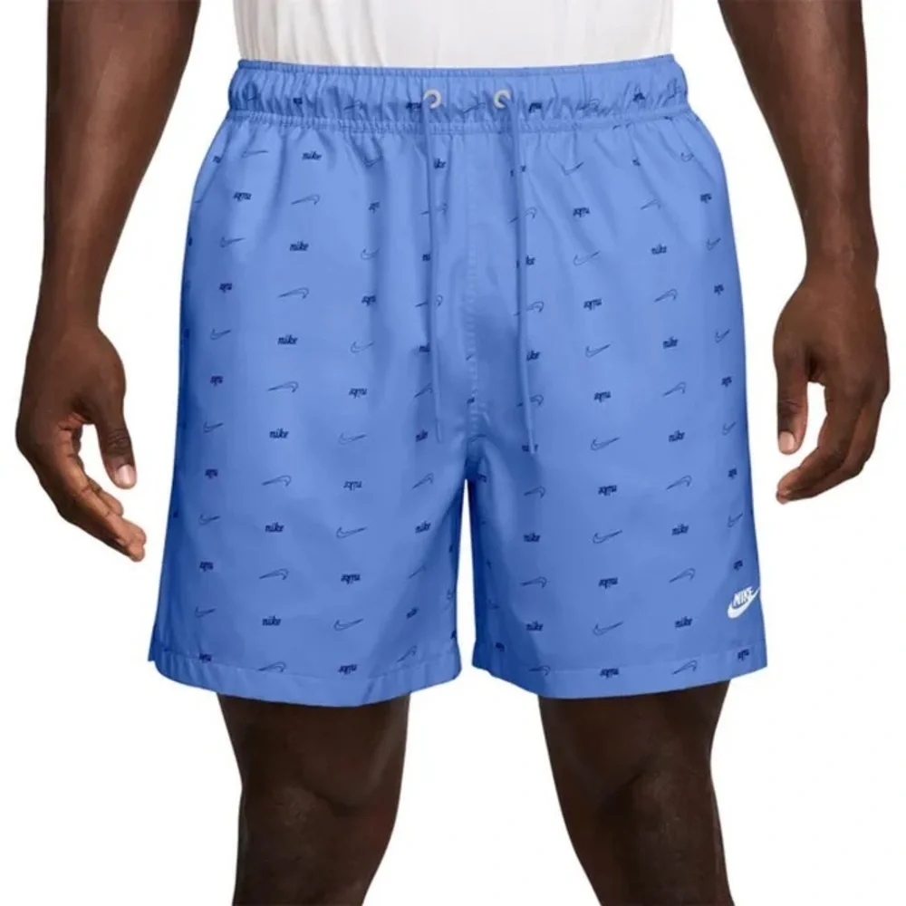 Nike Men's Club Woven Allover Print CTB Flow Shorts, S - Royal Pulse